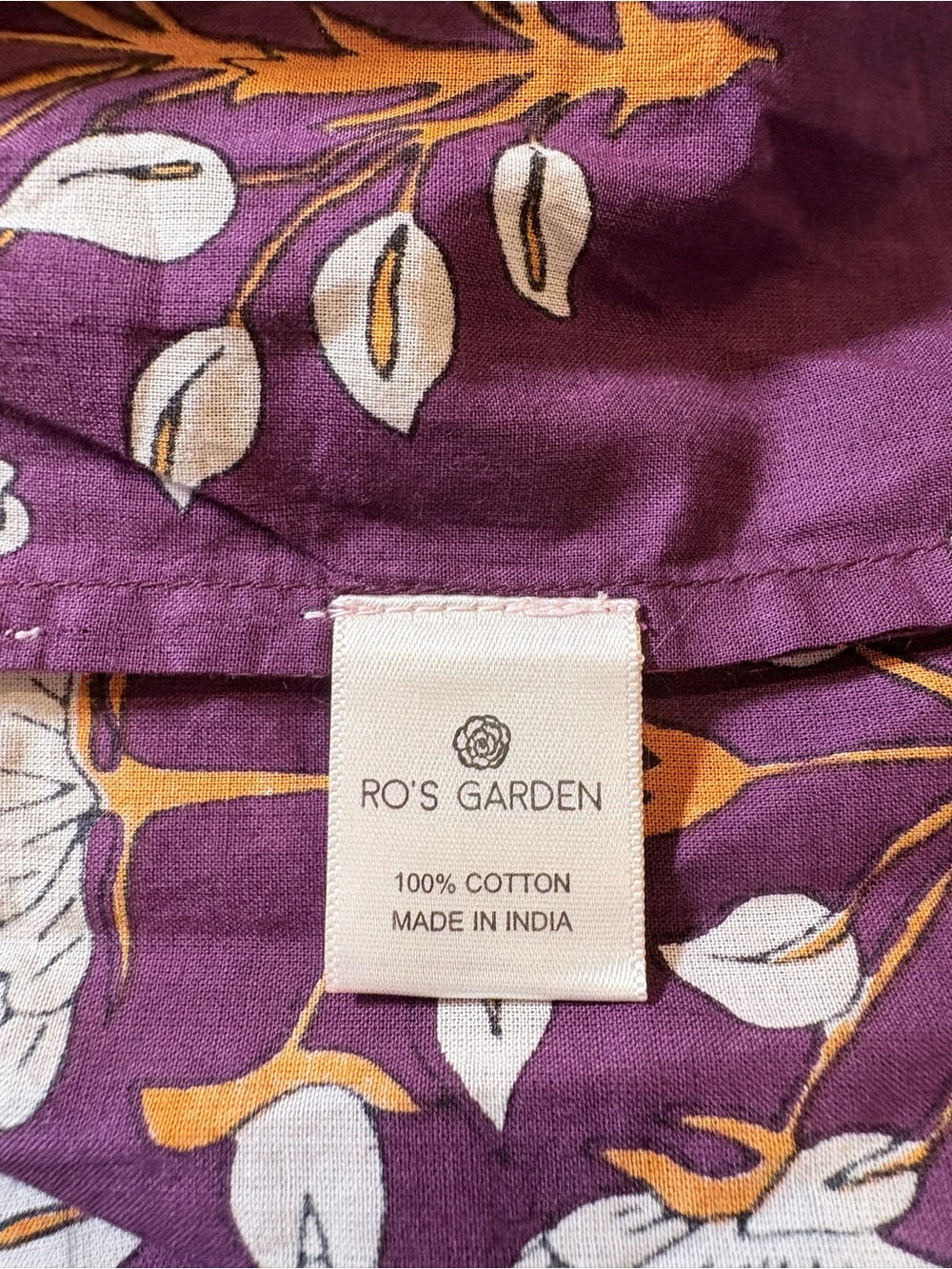 Ro's Garden Deauville Plum Floral Button-Down Dress Size Large - Picture 10 of 11